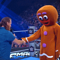 Gingerbread Man Nuts GIF by WWE