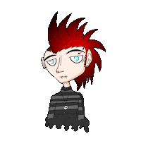 LucasAlbertiArt red free punk piercing Sticker