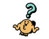 Cartoon gif. An otter bounces back and forth, looking confused. A giant question mark flashes over its head.