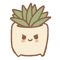 merleeeen angry plants pot succulent Sticker