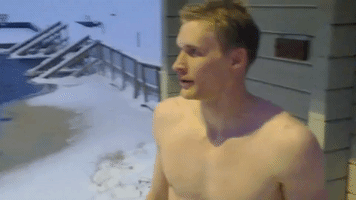 Finnish Man Goes for a Sub-Zero Swim