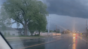 Tornado Twists Across Roadways in Andover, Kansas