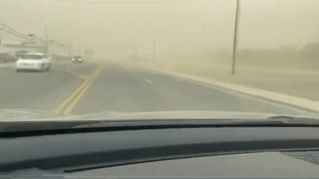 Dust Storm Creates Difficult Driving Conditions in Farmington, New Mexico