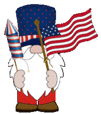 Fourth Of July Gnome Sticker