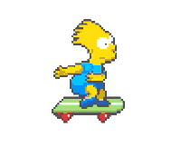 The Simpsons Pixel Sticker by hAyDiRoKeT