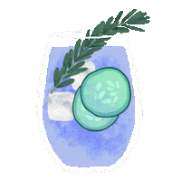 Gin Tonic Cocktail Sticker