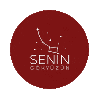 Seningokyuzuncom gökyüzü haritası seningökyüzün senin gökyüzün yıldız haritası Sticker