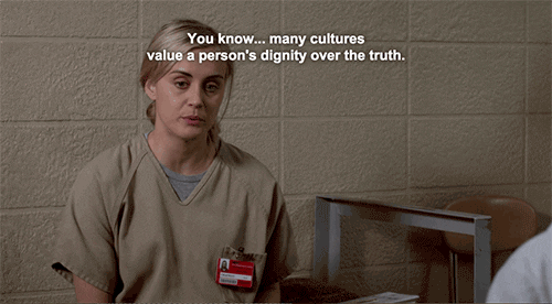 lying orange is the new black GIF by Yosub Kim, Content Strategy Director