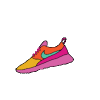 Muy_mau colorful nike pie zapato Sticker