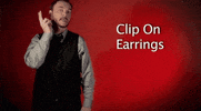 sign language clip on earrings GIF by Sign with Robert