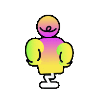 Click Black Neon Sticker by Blackneon studio