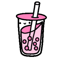 happy bubble tea Sticker by rainydayink
