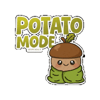 Potato Bookworm Sticker