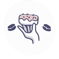 TheSaltyDonut coffee vibes donut doughnut Sticker
