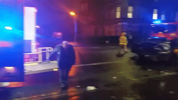 Two-Car Collision Shuts Down Glasgow Road