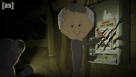 Shocked Electric Shock GIF by Adult Swim