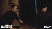 cinemax fight punch flip warrior GIF