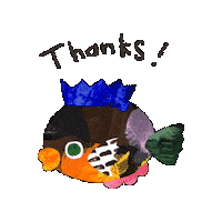 Thanks Fish Sticker