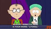 talking mr. mackey GIF by South Park 