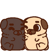 Ollie Love Ya Sticker by Puglie Pug