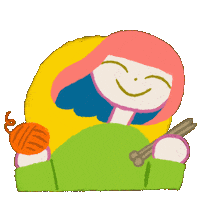 Knitting Needlework Sticker