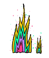 xTOFUx flames fire rainbowflames rainbow xtofux glitter glitterflames Sticker