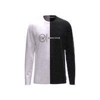 BlackandWhitee white black stickers merch Sticker
