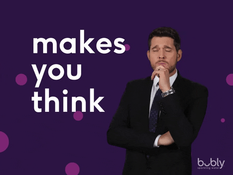Think Michael Buble GIF by bubly