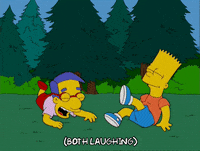 happy bart simpson GIF