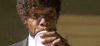 pulp fiction drinking GIF