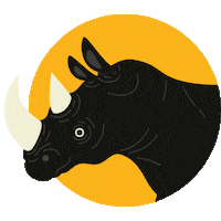 Zoo Rhino Sticker by Prima