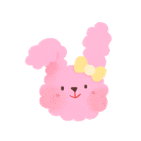 notienatsu pink bunny rabbit doll Sticker
