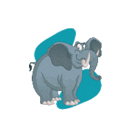 Happy Elephant Sticker by Tigotà
