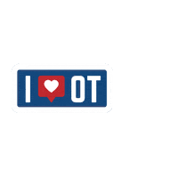 CAOT-ACE blue ace ot red heart Sticker