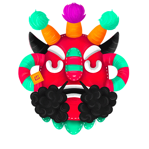 artban_ enojado demonio furioso diablito Sticker