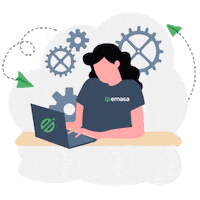 Working Home Office Sticker by Emasa