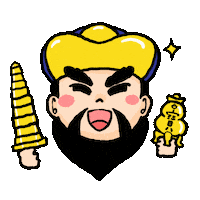 gan_lang17 神明 雙木林個人工作室 學甲聖安殿 台南聖安殿 Sticker