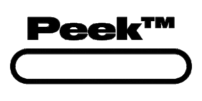capsuled peek trademark capsuled Sticker