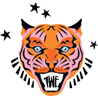 Tiger Twe Sticker by The Web Effect