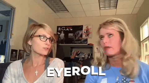 Chicksonright giphygifmaker smh eyeroll rolling eyes GIF