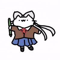 elebunn cat ddlc monika doki doki literature club GIF