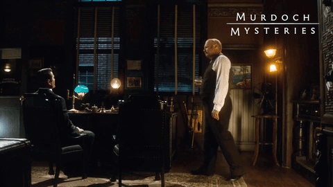 Sit Down Office GIF by Murdoch Mysteries