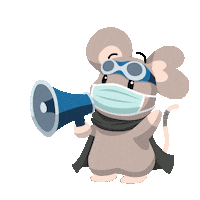 Mask Mouse Sticker by Sqkii