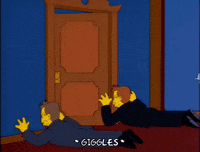 homer simpson laughing GIF