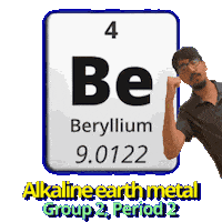 Period 2 Beryllium Sticker