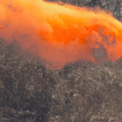 paultrillo orange ghost clouds suit GIF
