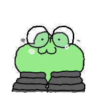 ppittuppaettu winter glasses cold frog Sticker