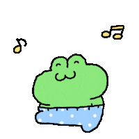 ppittuppaettu happy dance frog exciting Sticker