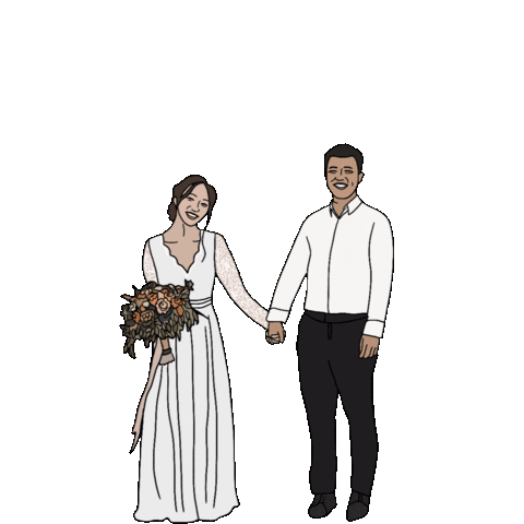 Couple Bridegroom Sticker