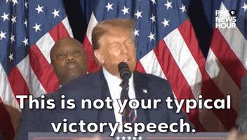 This is not your typical victory speech.